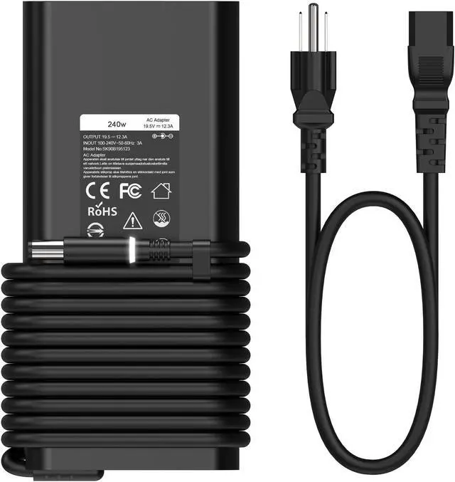 Main image of 2025 New Slim 240W 180W Laptop Charger for Dell Alienware 13 15 17 R1 R2 R3 R4 X51 M15 M17 M17X M18X G3 G5 G7,Dell Precision 17 7710 7730 7670 7780 7770 M6500 M6600 M6700 AC Adapter Power Supply Cord