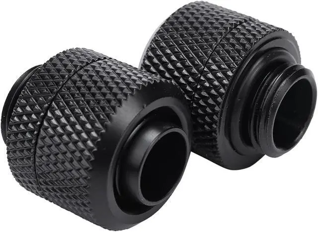 Alt view image 2 of 5 - Dracaena 6 Pack G1/4" Thread to 3/8" ID, 1/2" OD Compression Fitting for Soft Tubing, Soft Tube Connectors for Computer Water Cooling System, Black