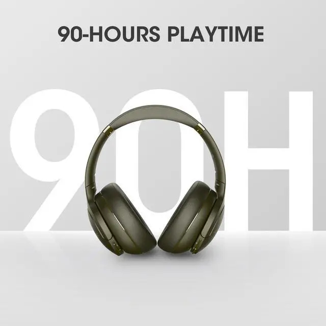 Alt view image 2 of 5 - DOQAUS Upgraded Bluetooth Headphones Over Ear, 90H Playtime Bluetooth 5.3 Wireless Headphones 3 EQ Modes, Built-in HD Mic, HiFi Stereo Sound,Deep Bass,Memory Foam Ear Cups for Phone/PC