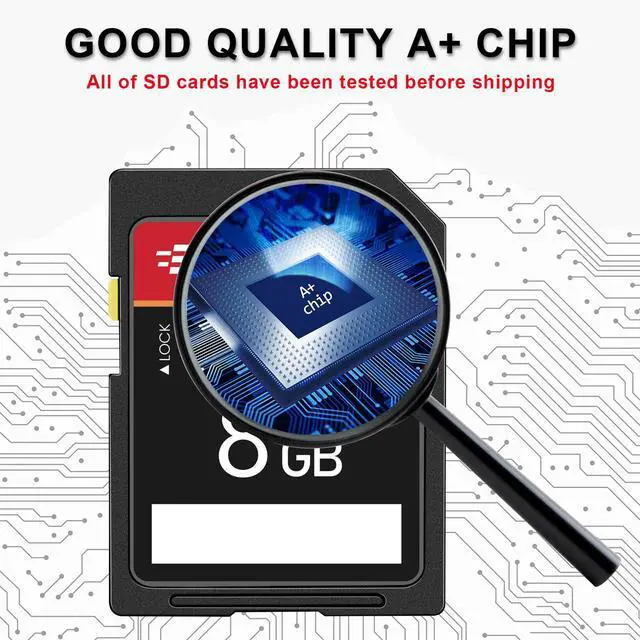 Alt view image 2 of 5 - 5-Pack of SD Card 8GB EASTBULL Class 10 SD Card U1 V30 High-Speed 100MB/s Read SDHC Memory Card for Camera, Full HD Video, with 5 Mini Cases (8 GB, 5 Pack)