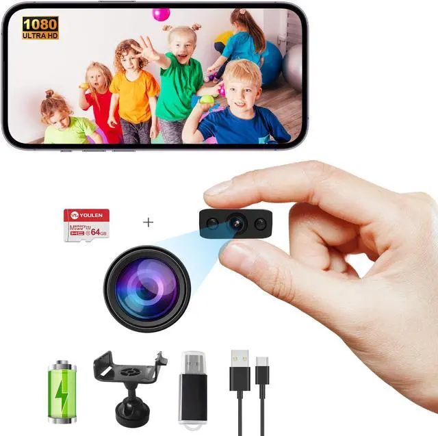 Main image of BEEDMXU Spy Hidden Wireless WiFi Security Home Camera, HD1080P Nanny Cam with Night Vision & Motion Detection - Indoor Security Camera for Home, Office and Car