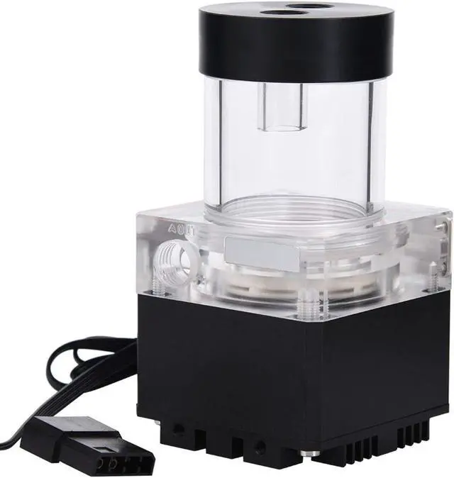 Alt view image 2 of 5 - 800L/H 8W 7V Water Cooling Pump with 4 Meters Pump Head & LED Power Indicator G1/4 Thread Fast Heat Dissipation CPU Cooling System (12cm Black)