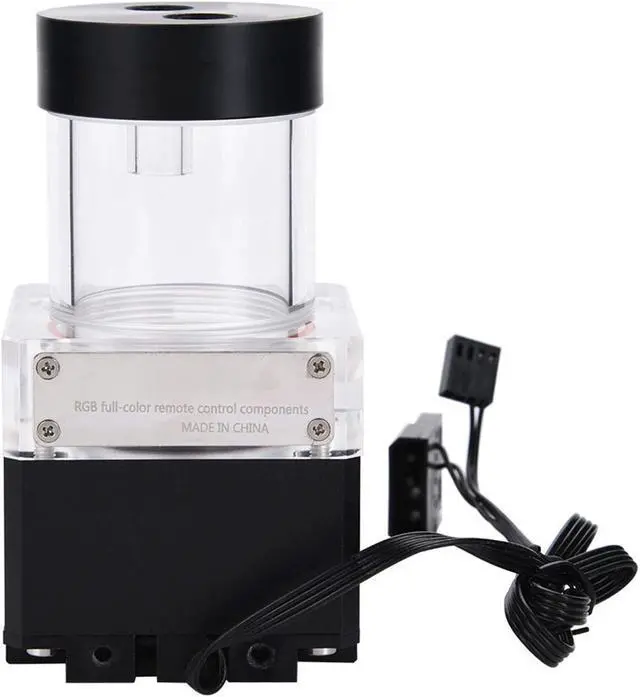 Alt view image 3 of 5 - 800L/H 8W 7V Water Cooling Pump with 4 Meters Pump Head & LED Power Indicator G1/4 Thread Fast Heat Dissipation CPU Cooling System (12cm Black)