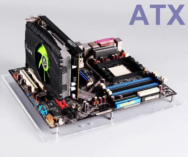 Alt view image 2 of 5 - EDIY PC Open Frame Test Bench ITX ATX Mini ITX MATX EATX Motherboard Transparent Acrylic Overlock Computer Case DIY Mod Base Stand