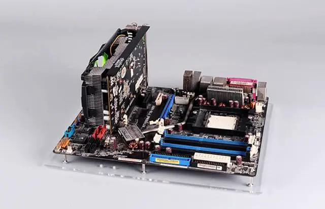 Alt view image 4 of 5 - EDIY PC Open Frame Test Bench ITX ATX Mini ITX MATX EATX Motherboard Transparent Acrylic Overlock Computer Case DIY Mod Base Stand