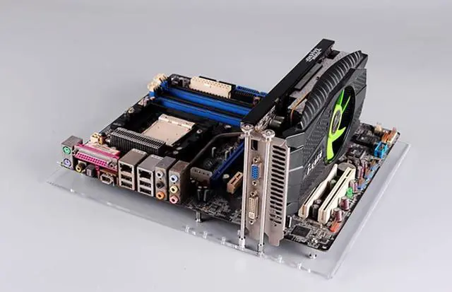 Alt view image 5 of 5 - EDIY PC Open Frame Test Bench ITX ATX Mini ITX MATX EATX Motherboard Transparent Acrylic Overlock Computer Case DIY Mod Base Stand