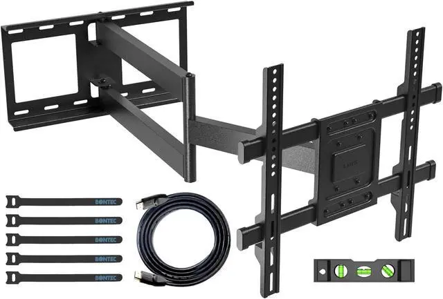 Main image of BONTEC TV Wall Mount with Extra Long Articulated Arm for 32-70 inch up to 132lbs, Universal Long Reach Arm TV Wall Mount with Tilt, Swivel, Rotate, Full Motion TV Wall Mount, Max VESA 400x400mm