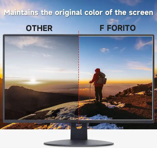 Alt view image 3 of 5 - F FORITO 2-Pack 27 inch Anti Glare Matte Computer Screen Protector for 16:9 Monitor, Computer Screen Cover Compatible with 27" Sceptre/Acer/ASUS/Dell/LG/AOC/KOORUI/SAMSUNG/HP Desktop