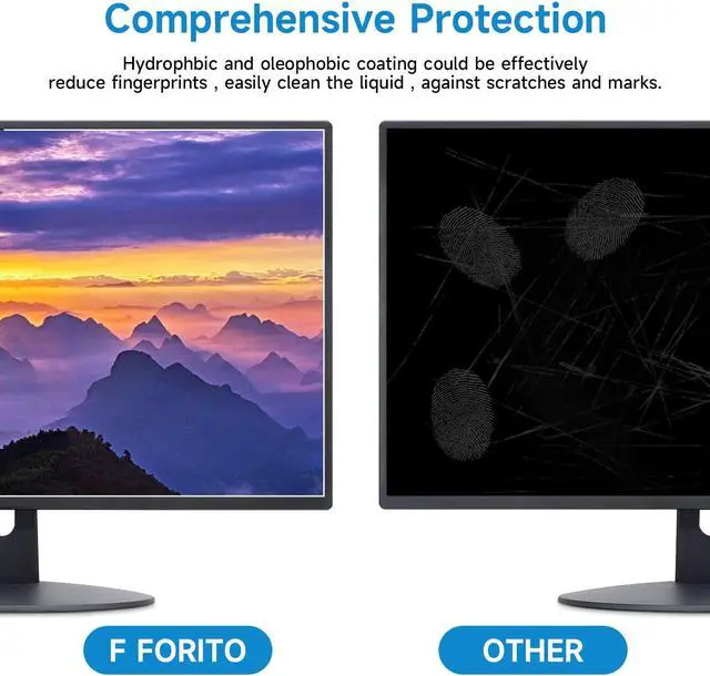 Alt view image 4 of 5 - F FORITO 2-Pack 27 inch Anti Glare Matte Computer Screen Protector for 16:9 Monitor, Computer Screen Cover Compatible with 27" Sceptre/Acer/ASUS/Dell/LG/AOC/KOORUI/SAMSUNG/HP Desktop