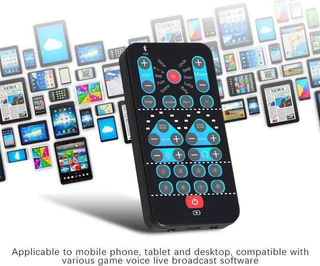 Alt view image 4 of 5 - Voice Changer, Portable Handheld Microphone Voice Modulator Disguiser with 8 Sound Effects, Handheld Gaming Recording for Mobile Phone Computer PS4 PS5 Xbox One Games