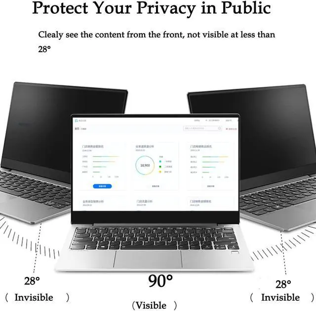 Alt view image 2 of 5 - FYDIKHN Privacy Screen Protector Designed for Dell ALIENWARE m15 R7 15.6" Laptop Anti Spy Film Matte Anti Spy Film TPU Guard Protectors Sticker