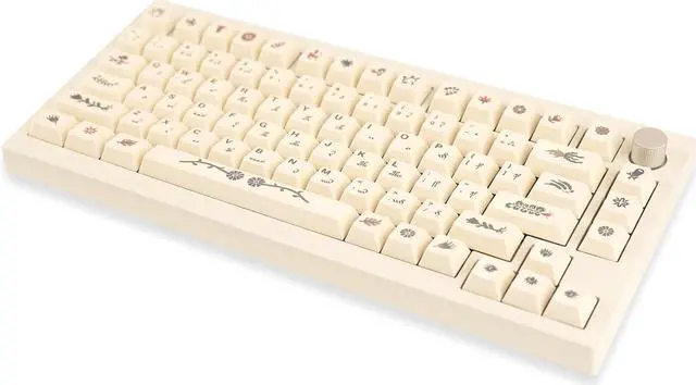 Alt view image 4 of 5 - GEKUCAP 135 Keys Retro Beige Keycaps, Dye Sublimation PBT Customized keycaps, Cherry Profile Manuscript Keycaps Set for Cherry MX Gateron Switches Mechanical Keyboards