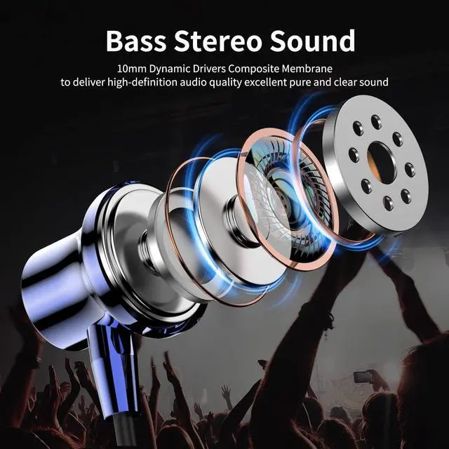 Alt view image 3 of 5 - COOYA 2 Pack USB C Headphone Type C Wired Earbuds for Samsung Galaxy S23 Ultra S22 A54 Flip5 S21 S20 Magnetic Bass Stereo Noise Isolation in-Ear Headset with Mic for iPad 10 Mini 6 Pixel 7 6a Oneplus