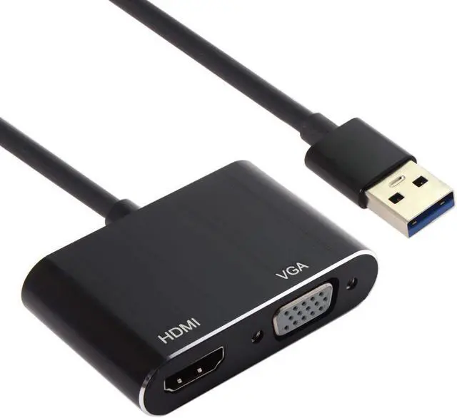 Alt view image 3 of 5 - Chenyang USB 3.0 to HDMI & VGA HDTV Adapter Cable External Graphics Card for Windows Laptop