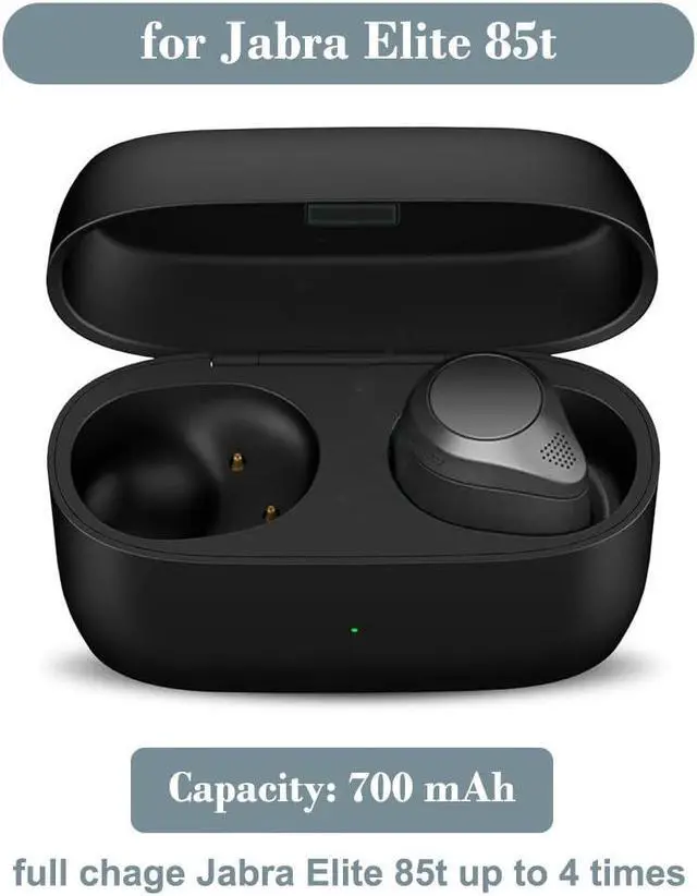 Alt view image 2 of 5 - Charging Case for Jabra Elite 85t, Replacement Charger Case 700mAh Battery for Jabra Elite 85t (Black)