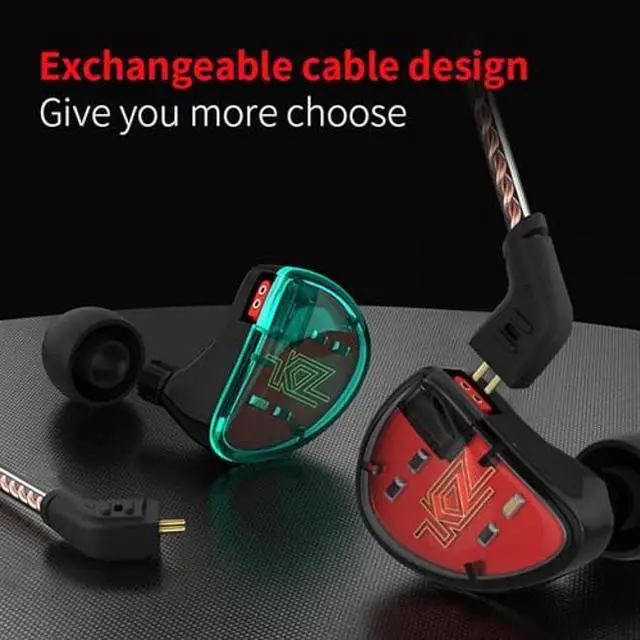 Alt view image 5 of 5 - KZ AS10 in-Ear Monitors 5 Balanced Armature Driver Headset, Noise Cancelling Headphones IEMs Earphones with Detachable 2 Pin Cable for Musician,Singer,Guitarist Drummer,Church (Cyan,without Mic)