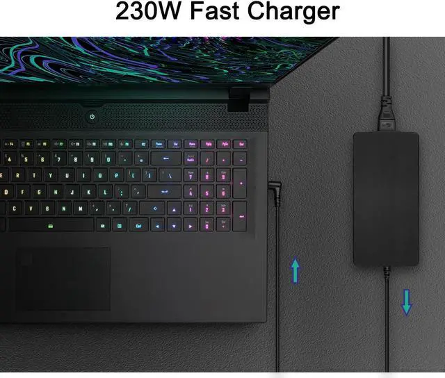 Alt view image 5 of 5 - FLGAN 230W Charger powr cord for Intel NUC X15 / 9 Extreme Laptop Kits Gigabyte Aero 17 16 15 AORUS 15G 15P YD XD FSP FSP230-AJAS3 FSP230-AJAN3 A17-230P1A