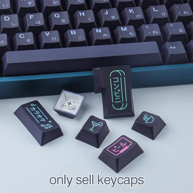 Alt view image 5 of 5 - JOMKIZ Keycaps, 148 Keys Dye Sublimation Cherry Profile Keycaps Japanese Keycap Set for Cherry MX Switches ISO/ANSI Layout Mechanical Keyboards