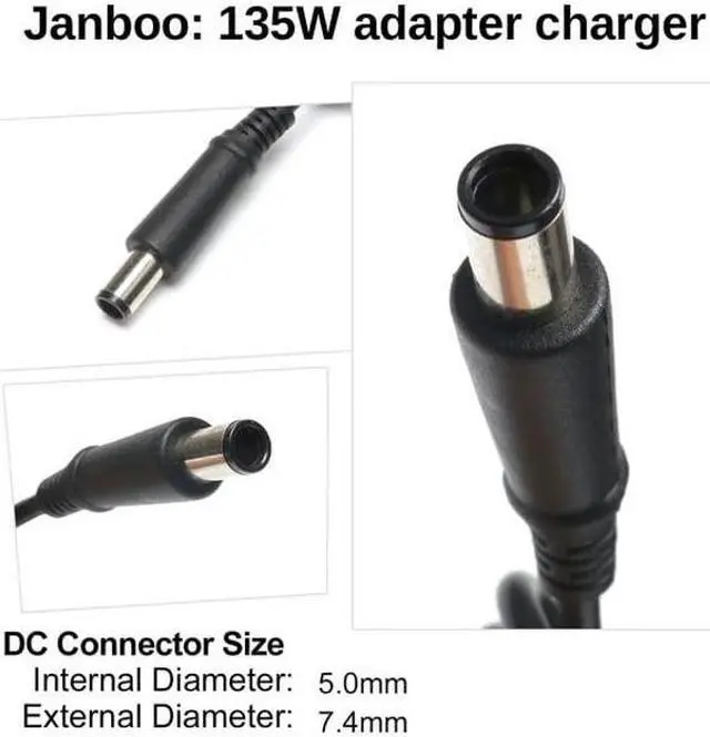 Alt view image 2 of 5 - Ursulan 19V 7.1A 135W AC Adapter Laptop Charger for HP Compaq Elite 8000 8200 8300 DC7800 DC7900 HP 391174-001 397803-001 384023 481420-002 647982-002 HSTNN-LA01 HSTNN-HA01 647982 NC6400 Power Cord