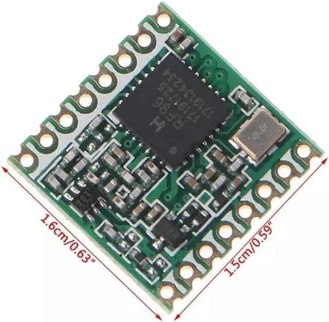 Alt view image 3 of 5 - Lubeby Smart HopeRF Original sx1276 Based RF Module, LoRa1276 RFM95W 915Mhz Lora Ultra Long Range Transceiver (RFM95W (915MHz) * 2 PCS)