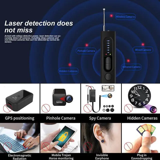 Alt view image 3 of 5 - HYO&ZOY Hidden Camera Detectors, GPS Detector, Privacy Protector, RF Signal/Magnetic/Bug/Hidden Devices Detector for GPS Tracker Listening Device Camera Finder for Car Office Trave