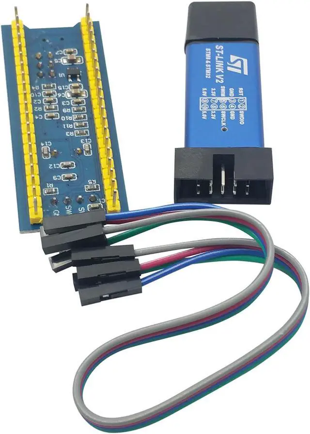 Alt view image 3 of 5 - [initeq] STM32 ARM STM32F103C8T6 Blue Pill Minimum System Development Board with ST-Link V2 USB Programmer (1-Pack + ST-Link V2)