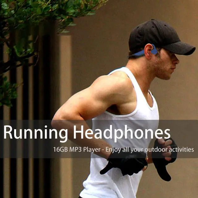 Alt view image 4 of 5 - Swimming Bone Conduction Headphones Waterproof Mp3 Player, Open Ear Wireless Earbuds 16G Sport Earphones with Bluetooth for Running Diving Water Gym Spa Underwater