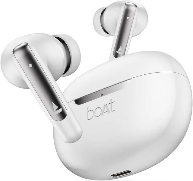 Main image of boAt Newly Launched Airdopes 141 ANC TWS Earbuds with 42 hrs Playback/50 ms Low Latency BEAST(tm)Mode/IWP(tm)Tech/Signature Sound/Quad Mics with ENx(tm)/ASAP(tm) Charge/USB Type-C Port/IPX5 (White)