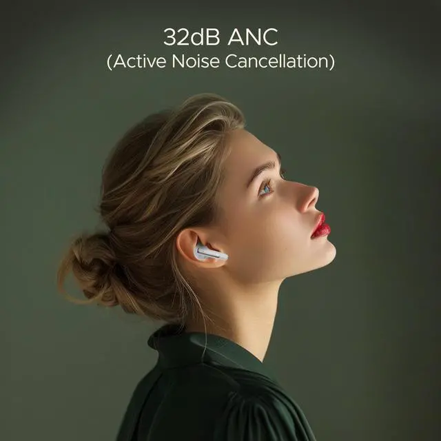 Alt view image 3 of 5 - boAt Newly Launched Airdopes 141 ANC TWS Earbuds with 42 hrs Playback/50 ms Low Latency BEAST(tm)Mode/IWP(tm)Tech/Signature Sound/Quad Mics with ENx(tm)/ASAP(tm) Charge/USB Type-C Port/IPX5 (White)