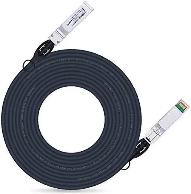 Main image of 10G SFP+ Twinax Cable, Direct Attach Copper(DAC) Passive Cable, 5m (16.4ft), for Cisco SFP-H10GB-CU5M, Meraki, Ubiquiti, UniFi UC-DAC-SFP+, Mikrotik, Intel, Fortinet, Netgear, D-Link and More
