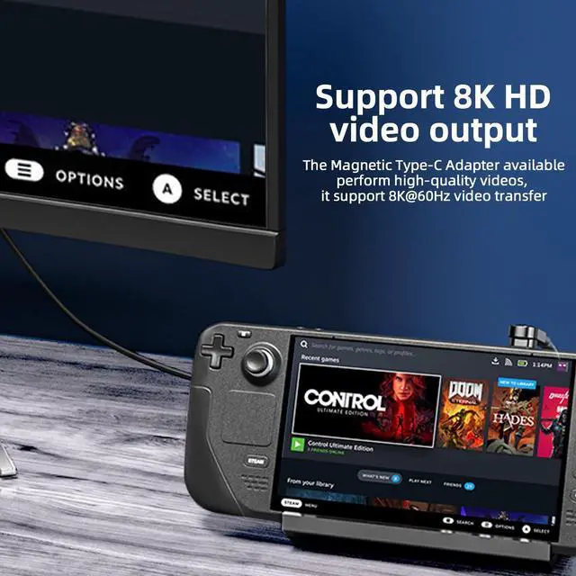 Alt view image 3 of 5 - DuHeSin USB C Magnetic Adapter 240W (2 Pack) Right Angle Magnetic USB-C Adapter 24 Pins with USB4 40Gbps 8K 60Hz for Thunderbolt 3/4, MacBook Pro/Air, Swtich and More Type C Devices