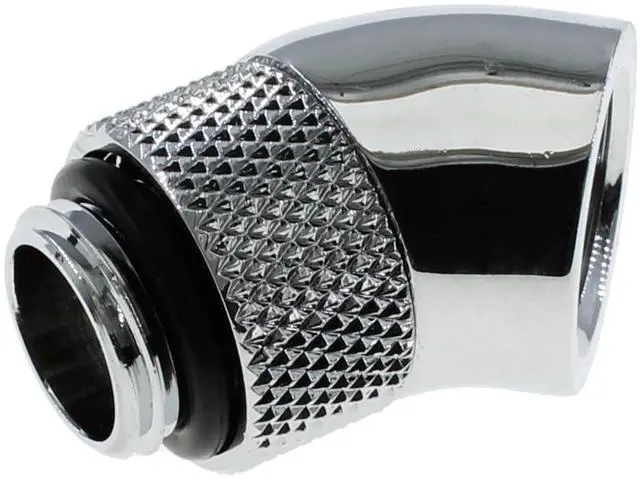 Alt view image 3 of 4 - dracaena.io 6 pack G1/4" thread Male to Female Extender Fitting, 45deg Rotary Fitting Adapter Connector for Computer Water Cooling System, Silver