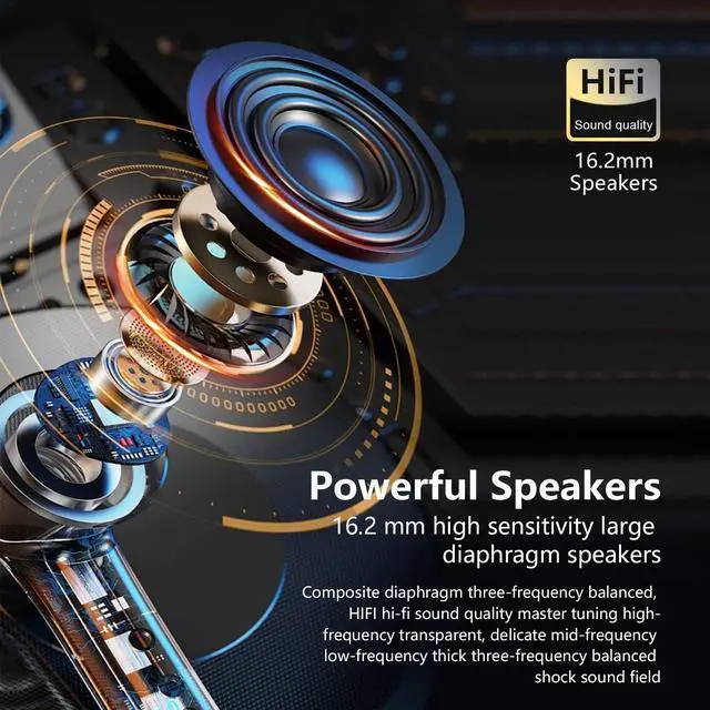 Alt view image 3 of 5 - DUVOSS Open-Ear Headphones, True Wireless 5.3 Bluetooth Earbuds with Microphone, Clear Calls, Music Play, Fast Charging, IXP4 Waterproof, Lightweight, Sport Earbuds with Earhooks, 60 Hours, Black