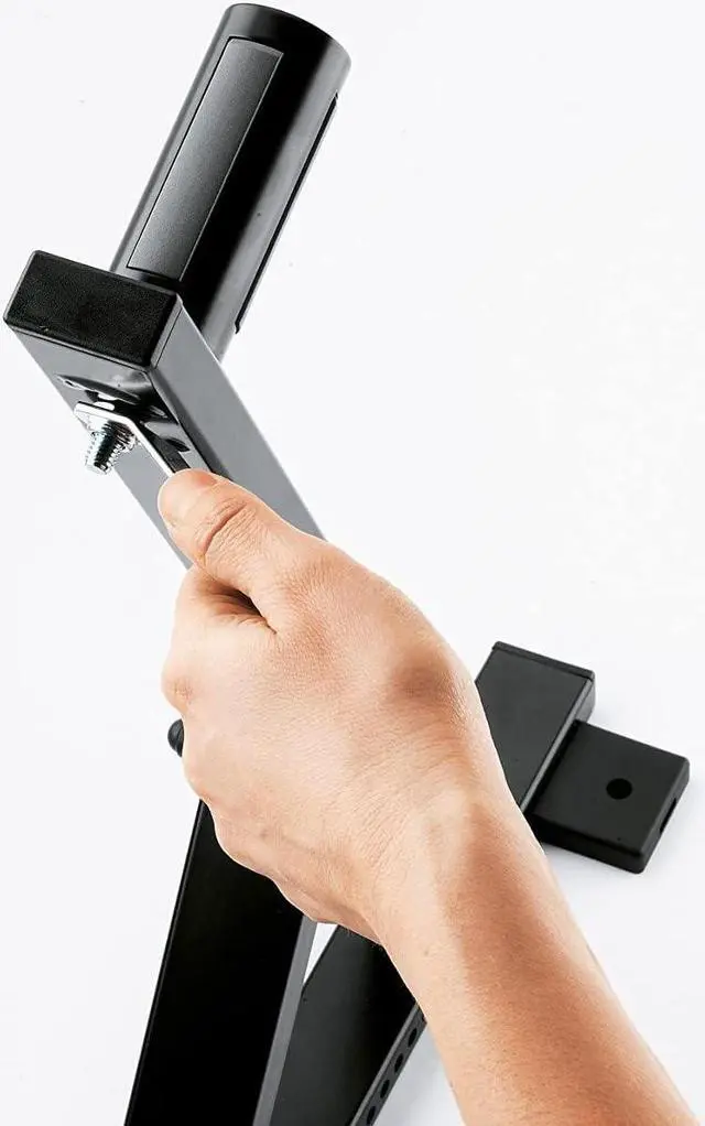 Alt view image 3 of 4 - K&M Konig & Meyer 24110.000.55 Wall Mount Screw-On Speaker Bracket | 11 Tilt Positions | Patented Sturdy Bearing-Anchors | Easy Install | Extension Arm | Load Max. 110 lbs | German Made | Black