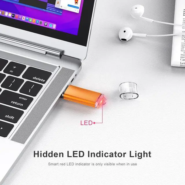 Alt view image 4 of 5 - USB 3.0 Flash Drive K&ZZ 10 Pack 64GB Flash Drive 3.0 64 GB Thumb Drives 64G Memory Stick Data Drive Flash Stick U Disk, Multicolored