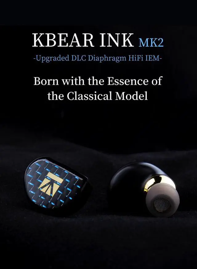 Alt view image 2 of 5 - keephifi KBEAR INK MK2 Wired Earphone in Ear Monitor Headphone with 8.8MM Strong Magnet Dynamic Unit,DLC Diaphragm HiFi IEM with 8-Core OFC Silver-Plated Cable