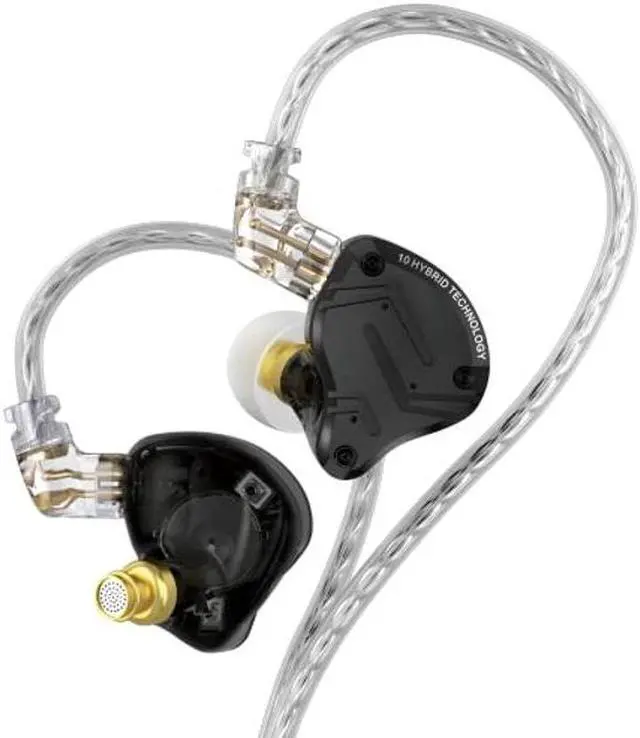 Main image of KZ ZS10 Pro X in Ear Monitor Headphone, Upgraded 4BA 1DD KZ Headphone Multi Driver in Ear IEM Earphone with Detachable Silver-Plated 0.75mm 2Pin Cable inears for Audiophile(Dark,No Mic)