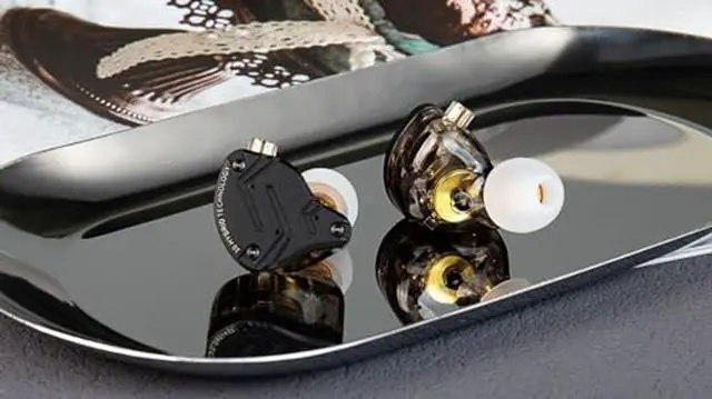 Alt view image 4 of 5 - KZ ZS10 Pro X in Ear Monitor Headphone, Upgraded 4BA 1DD KZ Headphone Multi Driver in Ear IEM Earphone with Detachable Silver-Plated 0.75mm 2Pin Cable inears for Audiophile(Dark,No Mic)