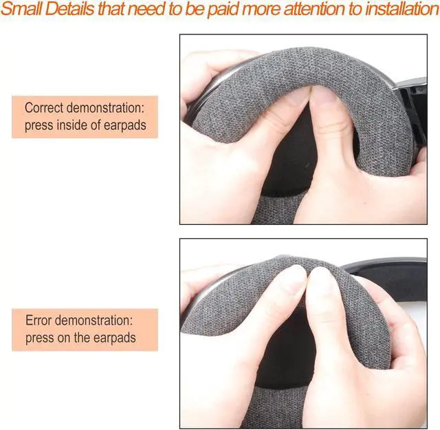 Alt view image 5 of 5 - Replacement Earpads and Headband for Sennheiser HD650/HD600/HD660S/HD545/HD525/HD535 Headphones, Ear Pads Cushions Also Compatiable with Massdrop X HD6XX/HD58X and HD580/HD565 Jubilee Headphones