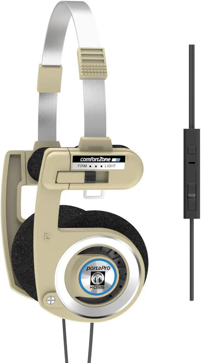 Main image of Koss Porta Pro Limited Edition Rhythm Beige On-Ear Headphones, in-Line Microphone, Volume Control and Touch Remote Control, Retro Style, includes Hard Carry Case, Wired with 3.5mm Plug, Rhythm Beige