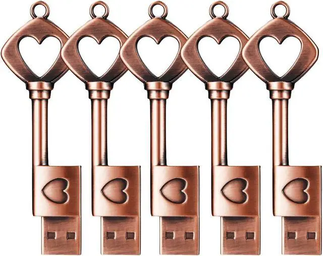 Main image of GARRULAX USB Flash Drive, 8GB / 16GB / 32GB / 64GB USB 2.0 Metal USB Memory Stick Date Storage Pendrive Thumb Drives (5xHeart Keys, 32GB)