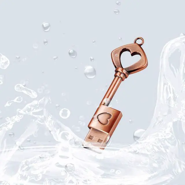 Alt view image 4 of 5 - GARRULAX USB Flash Drive, 8GB / 16GB / 32GB / 64GB USB 2.0 Metal USB Memory Stick Date Storage Pendrive Thumb Drives (5xHeart Keys, 32GB)