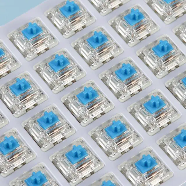 Alt view image 5 of 5 - Gateron G Blue Pro 3.0 Switches Pre-lubed 3pin RGB SMD Clicky for Gaming Mechanical Keyboard (72Pcs, Pro Blue 3.0)