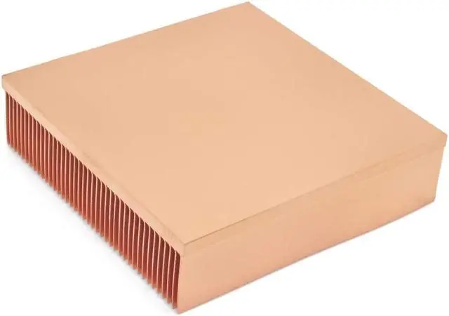 Alt view image 4 of 5 - DIY Pure Copper Skiving Fin Heatsink 80x80x20mm / 3.15x3.15x0.79 inches for Electronic Chip LED Cooling