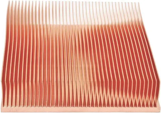 Alt view image 3 of 5 - DIY Pure Copper Skiving Fin Heatsink 80x80x20mm / 3.15x3.15x0.79 inches for Electronic Chip LED Cooling