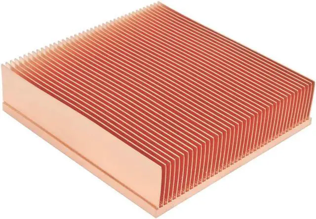 Alt view image 5 of 5 - DIY Pure Copper Skiving Fin Heatsink 80x80x20mm / 3.15x3.15x0.79 inches for Electronic Chip LED Cooling