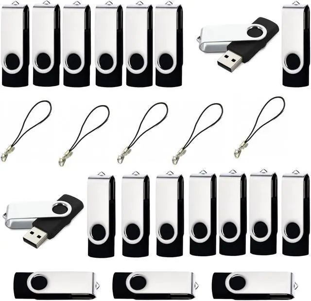 Main image of lcwamy USB Thumb Drive Bulk 16GB USB2.0 Flash Drive 16GB USB Flash Drive 100 Pack USB Drive Thumb Drives 100 Pack USB Flash Drive (Black, No logo)
