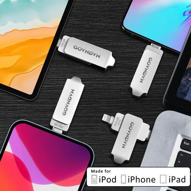 Alt view image 2 of 5 - 128GB Apple MFi Certified USB C Photo-Stick-for-iPhone 15, 4 in 1 iPhone-Storage-Stick Lightning Type-C Backup-Drive for iPhone iPad Android PC iPhone-Memory-Stick Thumb Drive for iPhone15/14/13/12/11