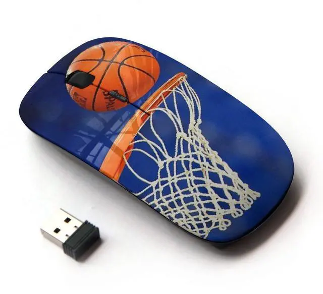 Main image of Graphic4You Basketball Sports Doughnut Ergonomic Wireless Mouse with Nano Receiver