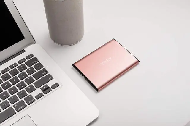 Alt view image 3 of 5 - Maxone 320GB Ultra Slim Portable External Hard Drive HDD USB 3.0 for PC, Mac, Laptop, PS4, Xbox one - Rose Pink
